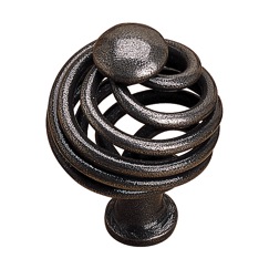 Richelieu Hardware 261030900 Traditional Forged Iron Knob - 2610 in Matte Black